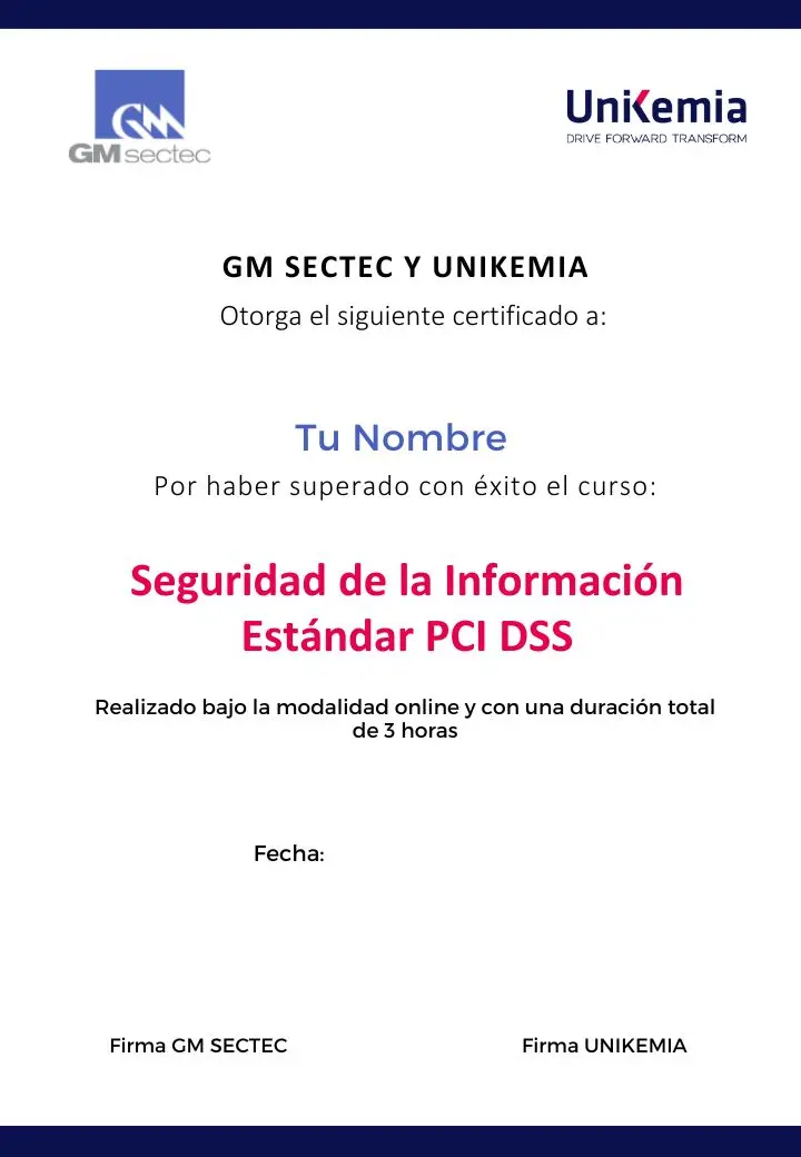 Certificado GM Sectec 3