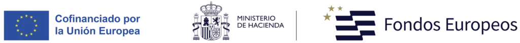 Logos Cofinanciado por la Unión Europea, Ministerio de Hacienda y Fondos Europeos