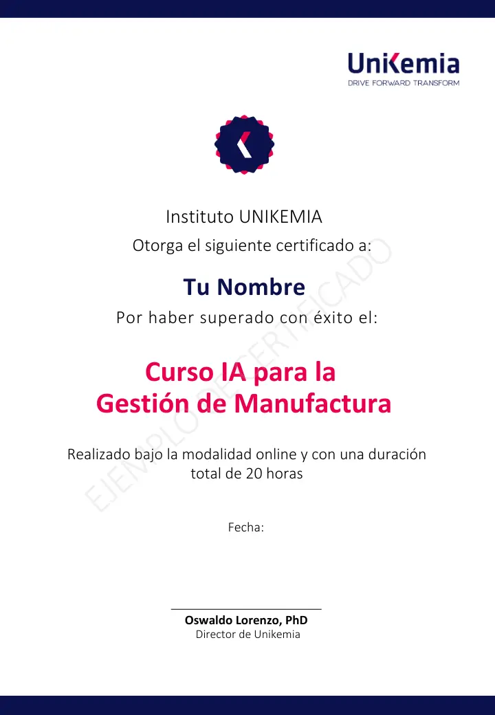 IA para la Gestión de Manufactura